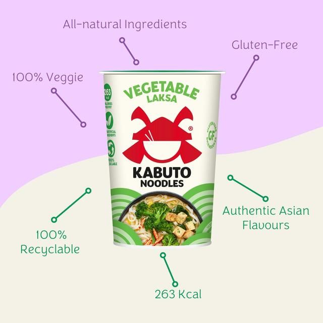 Kabuto Noodles Vegetable Laksa   65g