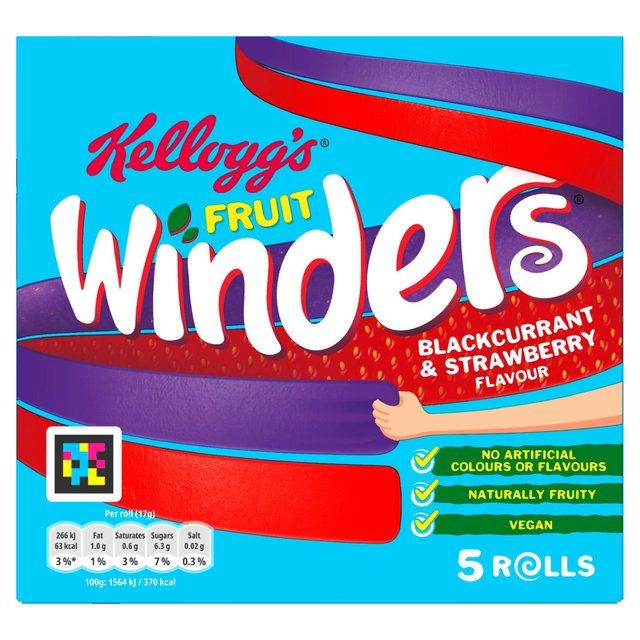 Kellogg's Winders Strawberry &amp;amp; Blackcurrant   5 x 17g