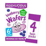 Kiddylicious Blueberry Mini Wafers Baby Snacks Multi   4 x 4g