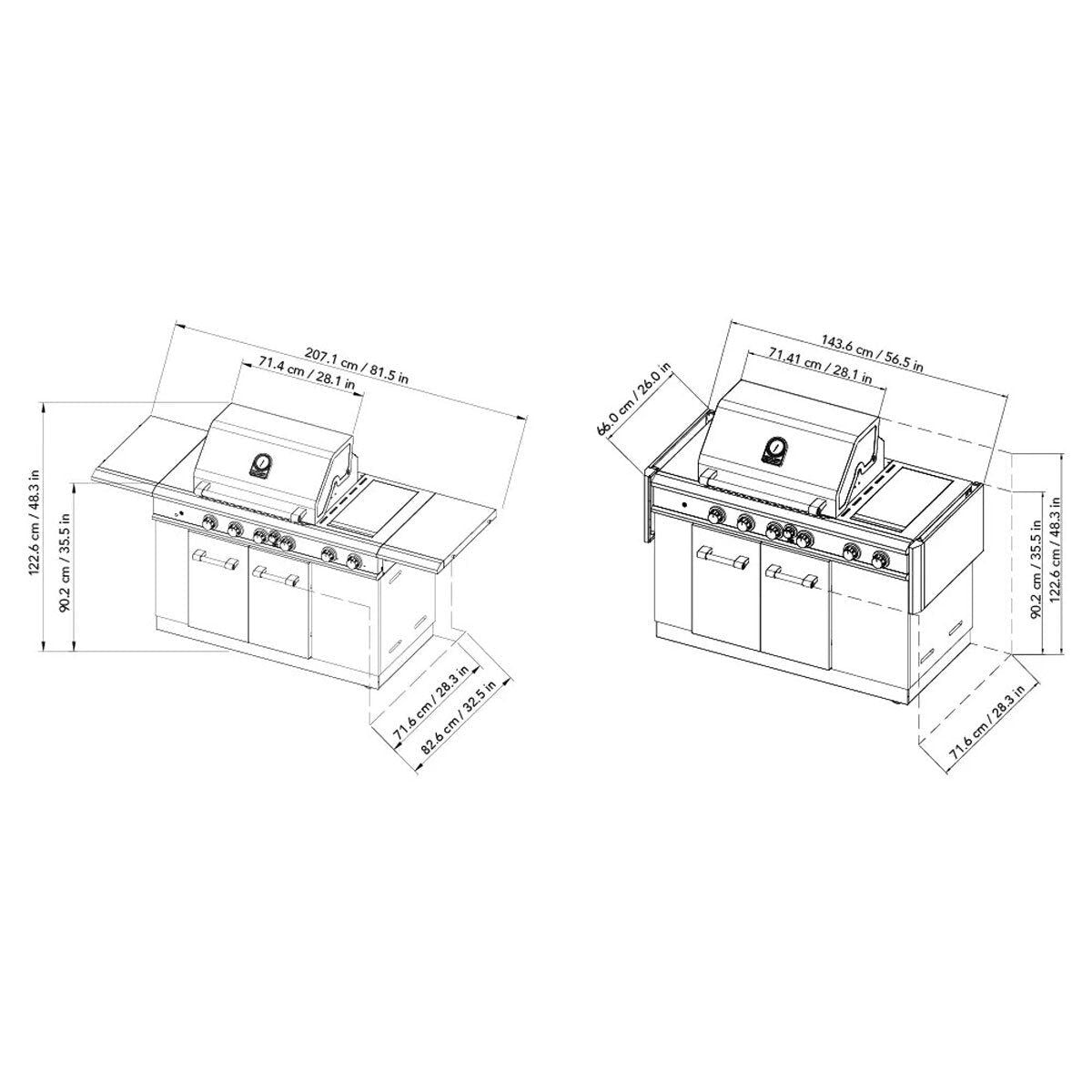 Kirkland Signature 7 Burner Mini Island Gas Barbecue Grill + Cover