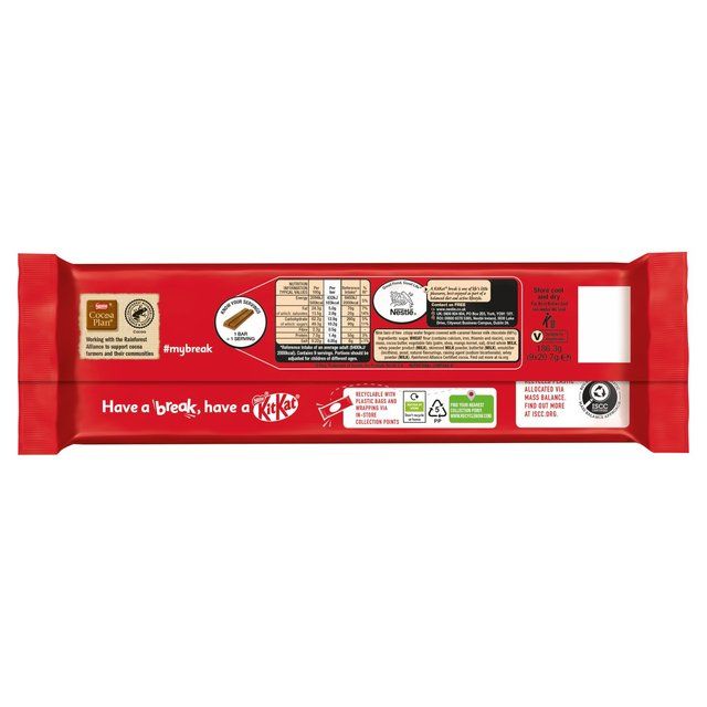 KitKat 2 Finger Caramel Chocolate Biscuit Bar Multipack   9 x 20.7g