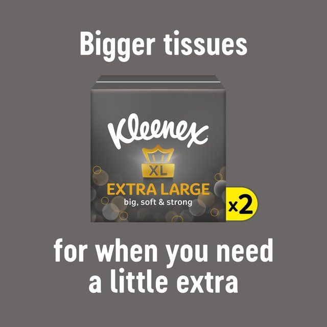 Kleenex Extra Large Tissues Compact Twin Pack   2 x 44 per pack