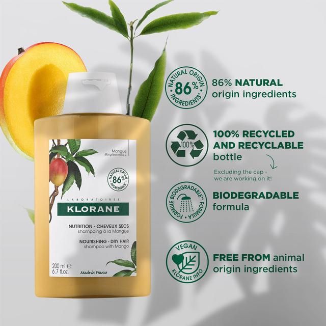 Klorane Nourishing Shampoo with Mango for Dry Hair   200ml