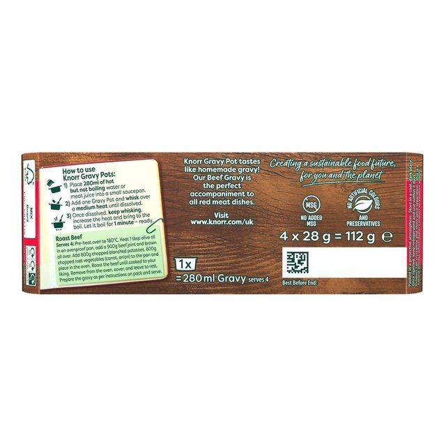 Knorr 4 Beef Gravy Pots   4 x 28g