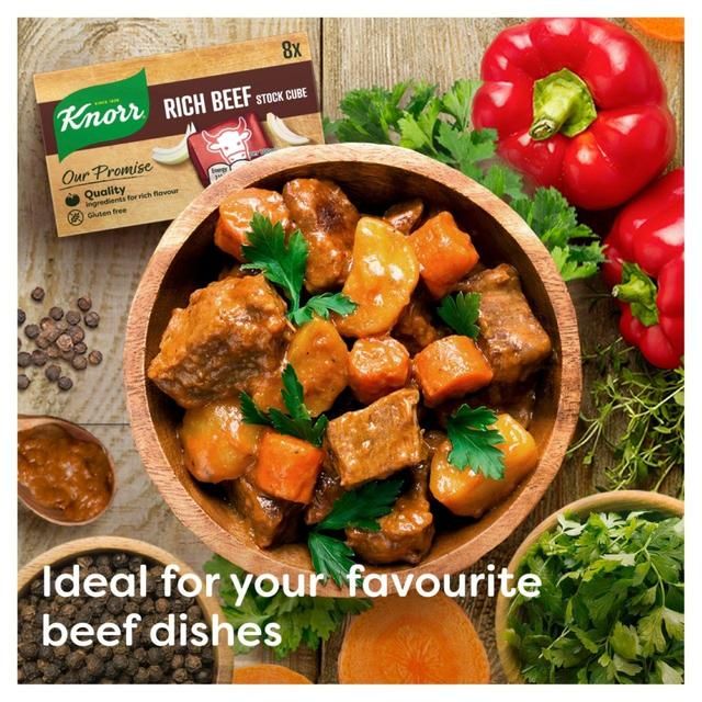 Knorr 8 Rich Beef Stock Cubes   8 x 10g