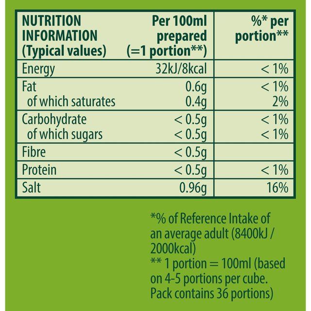 Knorr 8 Vegetable Stock Cubes   8 x 10g