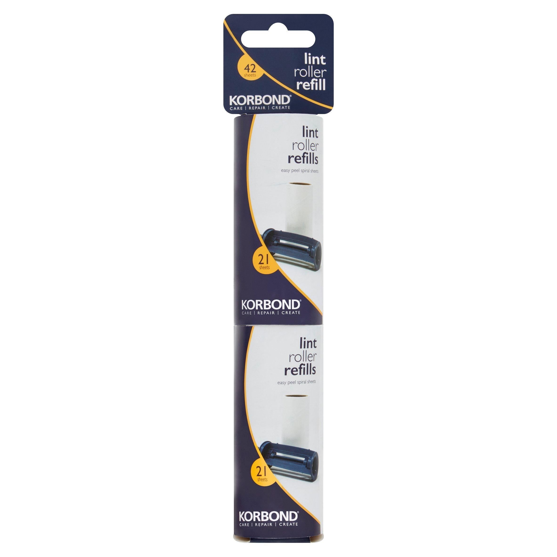 Korbond Care &amp;amp; Repair Lint Roller Refills 2 x 3m Adhesive