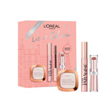 L'Or&amp;eacute;al Paris Let It Glow Lipstick, Mascara and Highlighting Powder Trio Gift Set