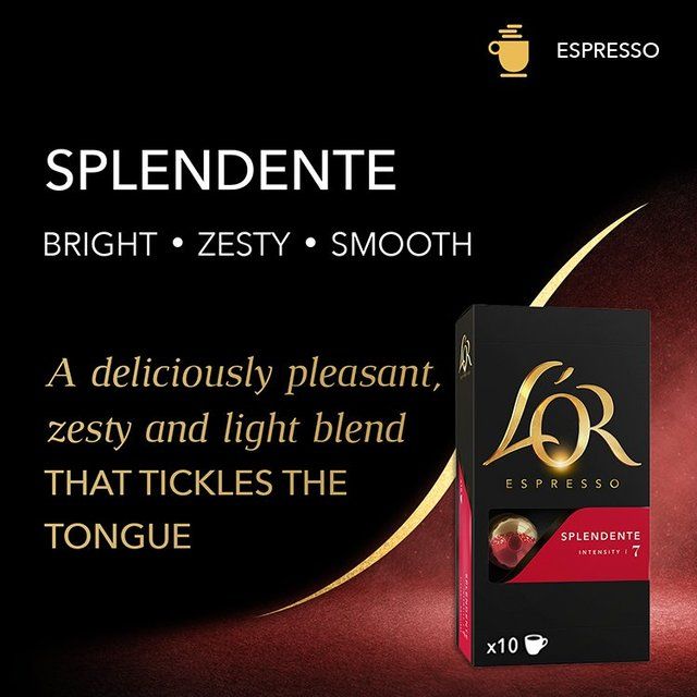L'OR Splendente Coffee Pods x10 Intensity 7   10 per pack