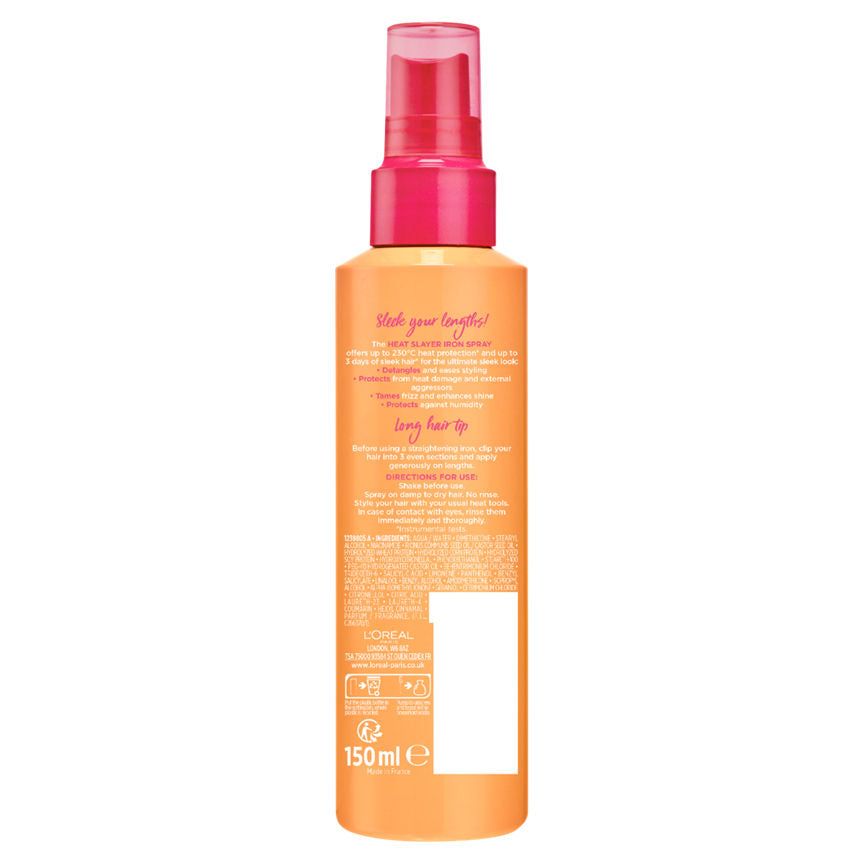 L'Oreal Elvive Dream Lengths Heat Slayer Iron Spray for Long, Sleek Hair