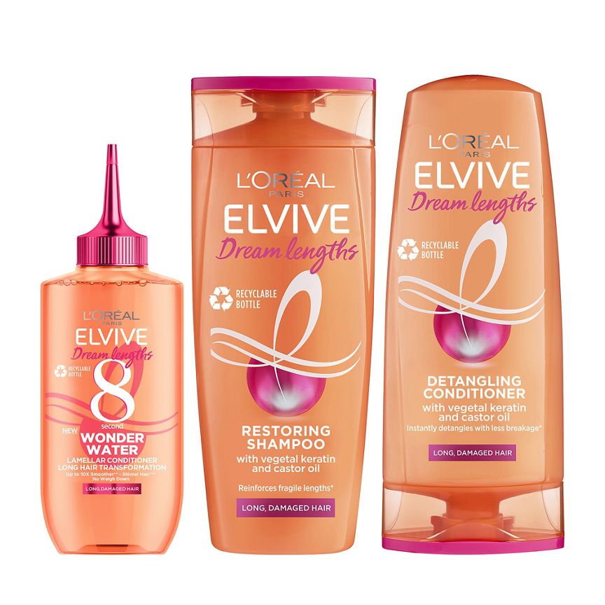 L'Oreal Elvive Dream Lengths Shampoo, Conditioner &amp;amp; Treatment Bundle