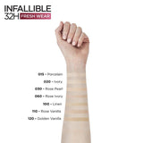 L'Oreal Paris Infallible 24hr Freshwear Liquid Foundation 120 Vanilla