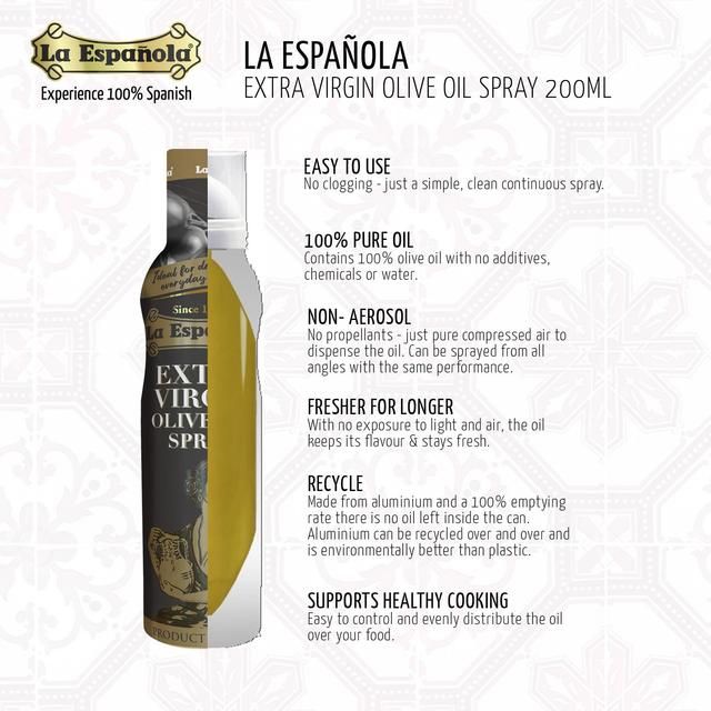 La Espanola Extra Virgin Olive Oil Spray   200ml