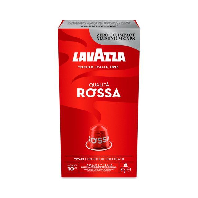 Lavazza Qualita Rossa Aluminium Nespresso Compatible Capsules   10 per pack