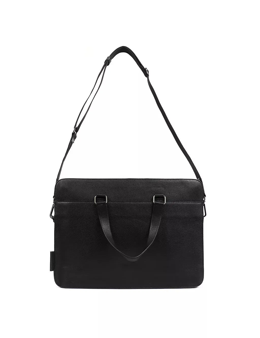 Leather Pebble Grain Messenger Bag