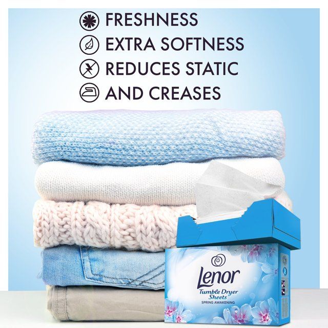 Lenor Fabric Tumble Dryer Sheets Spring Awakening   34 per pack
