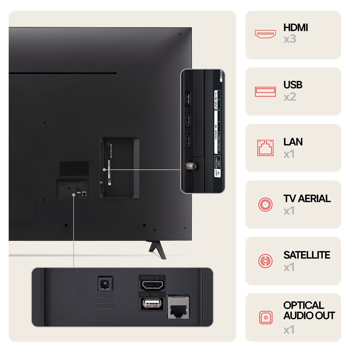 LG 50UT80006LA 50 Inch 4K Ultra HD Smart TV