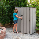 Lifetime 4ft 6&amp;quot; x 2ft 4&amp;quot; (1.4 x 0.7m) Vertical 1,510 Litre Storage Shed with Shelving