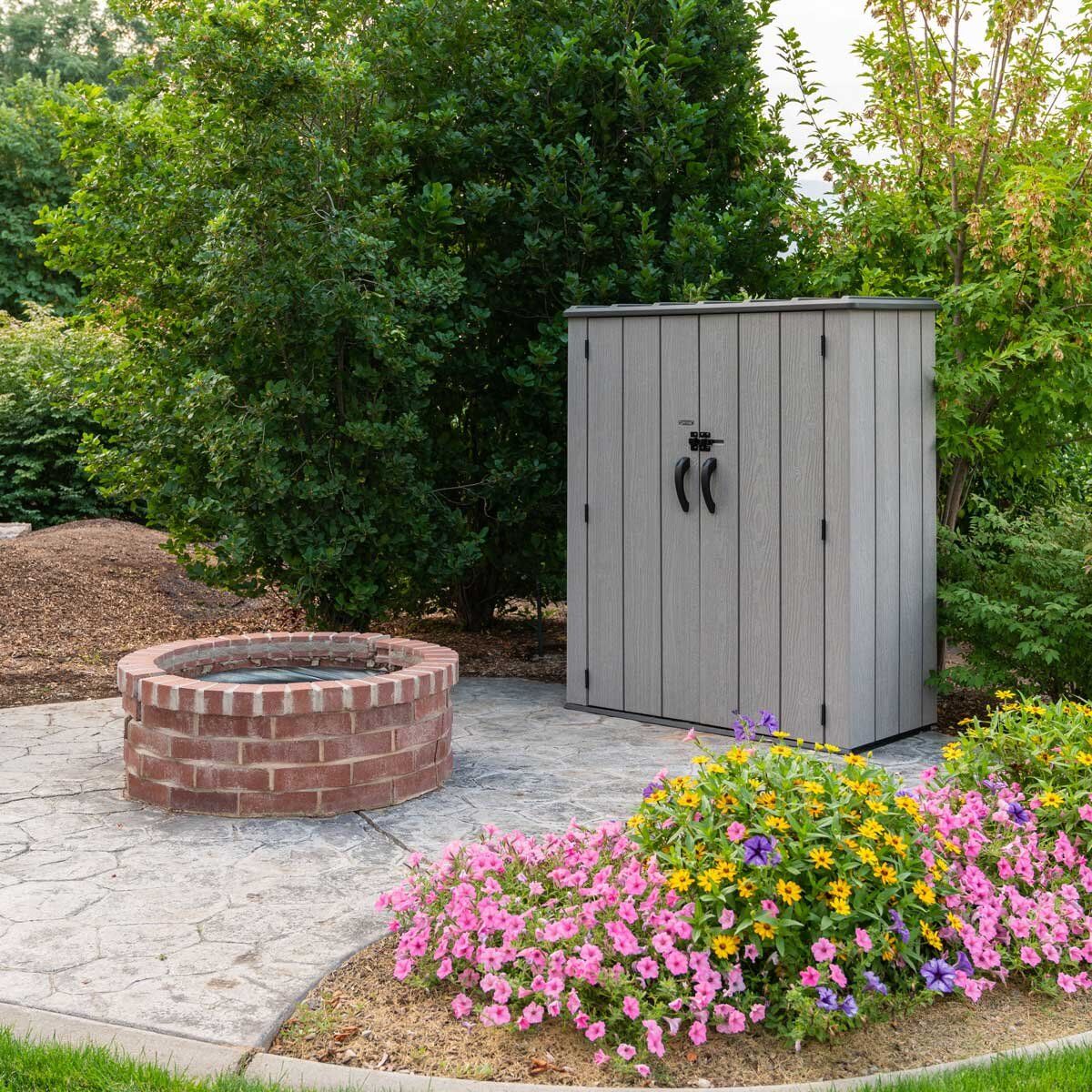 Lifetime 4ft 6&amp;quot; x 2ft 4&amp;quot; (1.4 x 0.7m) Vertical 1,510 Litre Storage Shed with Shelving