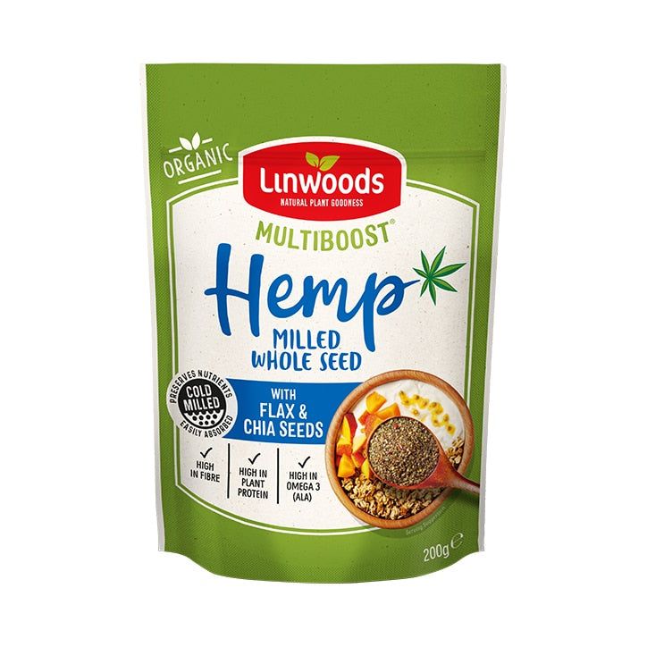 Linwoods Multiboost Organic Milled Hemp Seed, Flaxseed &amp;amp; Chia Seeds 200g