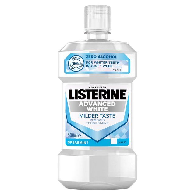 Listerine Advanced White Milder Taste Mouthwash   500ml