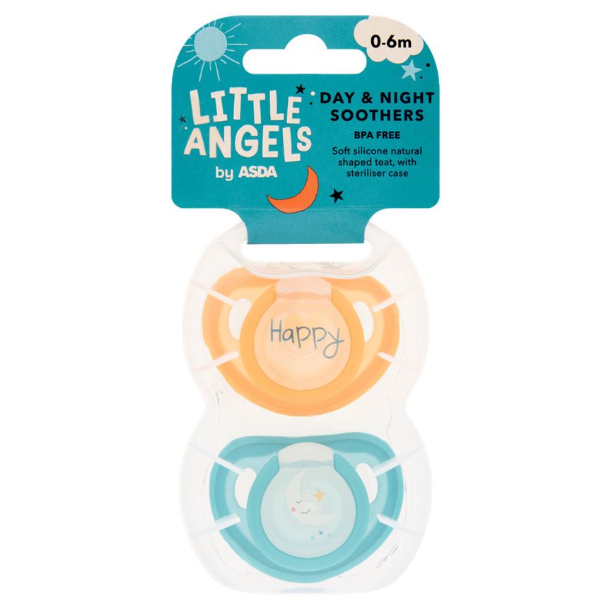 LITTLE ANGELS by ASDA Day &amp;amp; Night Soothers 0-6m