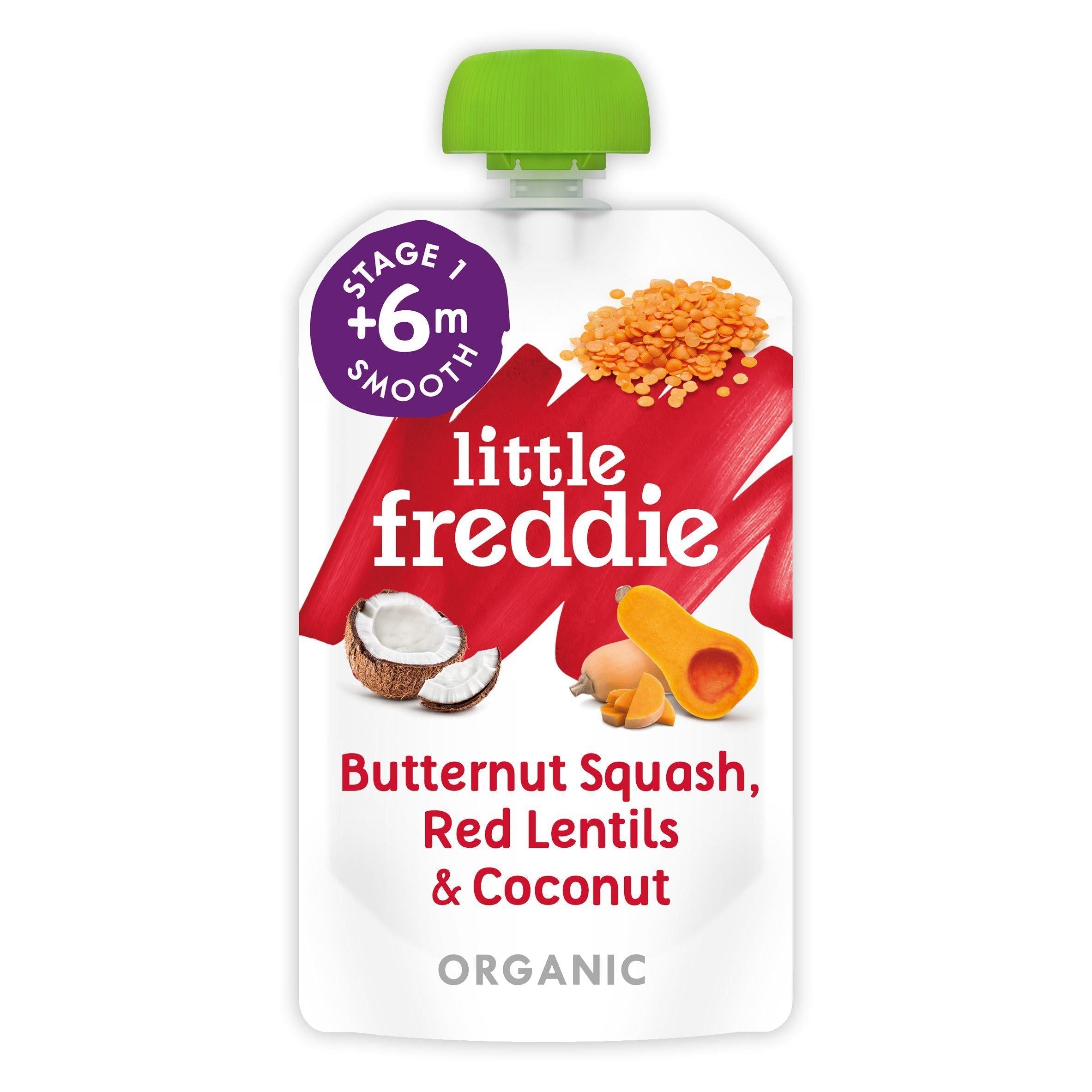 Little Freddie Organic Butternut Squash, Red Lentils &amp;amp; Coconut Stage 1 120g