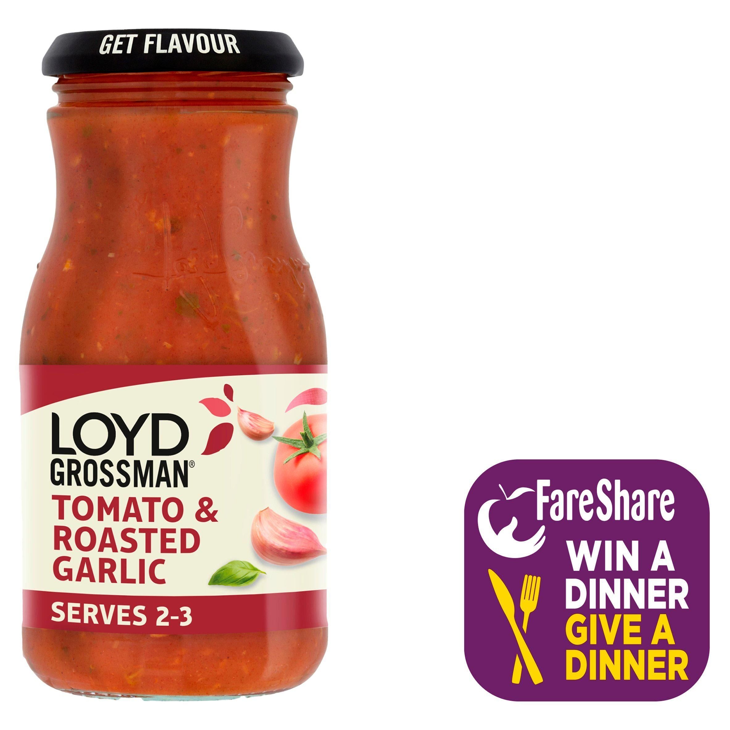 Loyd Grossman Pasta Sauce, Roasted Garlic &amp;amp; Tomato 350g