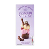M&amp;amp;S 10 Chocolate Sticks   75g