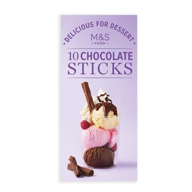 M&amp;amp;S 10 Chocolate Sticks   75g