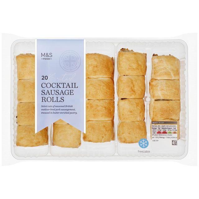 M&amp;amp;S 20 Cocktail Sausage Rolls   296g