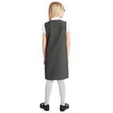 M&amp;amp;S 2pk Girls School Pinafores 3-10 Years Grey