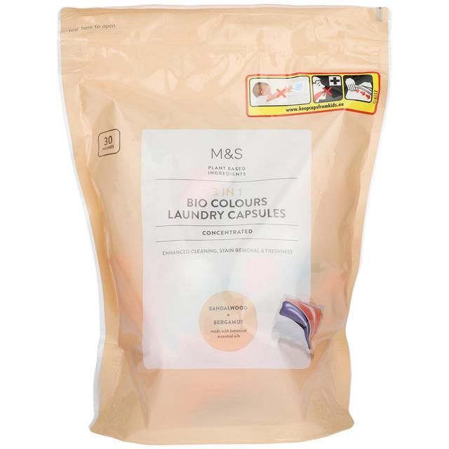 M&amp;amp;S 3 in 1 Bio Colours Laundry Capsules   30 per pack