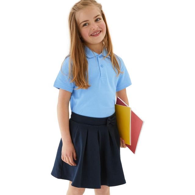 M&amp;amp;S 3pk Pure Cotton School Polo Shirts 3-12 Years Blue