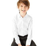 M&amp;amp;S 3pk Slim Fit Easy Iron Shirts 3-14 Years White