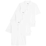 M&amp;amp;S 3pk Unisex Polo Shirt 3-14 Years White