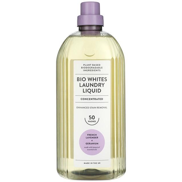M&amp;amp;S Bio Whites Laundry Liquid French Lavender &amp;amp; Geranium 50 Wash    1.5L