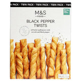 M&amp;amp;S Black Pepper Twists Twin Pack   250g