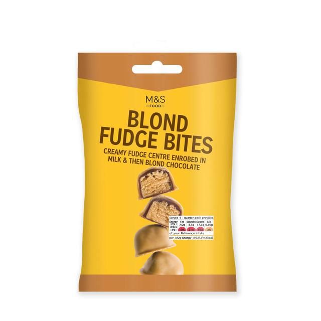 M&amp;amp;S Blond Fudge Bites   128g