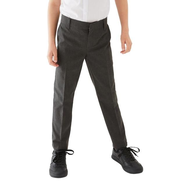 M&amp;amp;S Boys 2pk Grey Skinny Leg School Trousers 4-14 Years