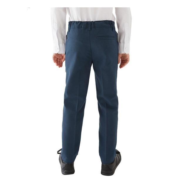 M&amp;amp;S Boys 2pk Navy Skinny Leg School Trousers 4-14 Years