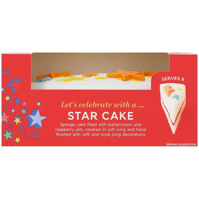 M&amp;amp;S Buttercream &amp;amp; Raspberry Jam Star Cake   630g