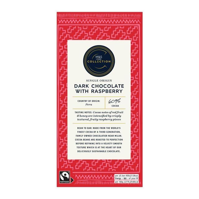 M&amp;amp;S Collection 60% Peruvian Dark Chocolate with Raspberry   100g
