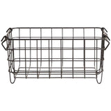 M&amp;amp;S Collection Small Stackable Wire Storage Basket One Size Black