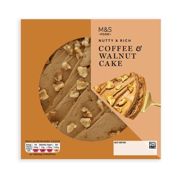 M&amp;amp;S Colombian Coffee and Walnut Cake   425g