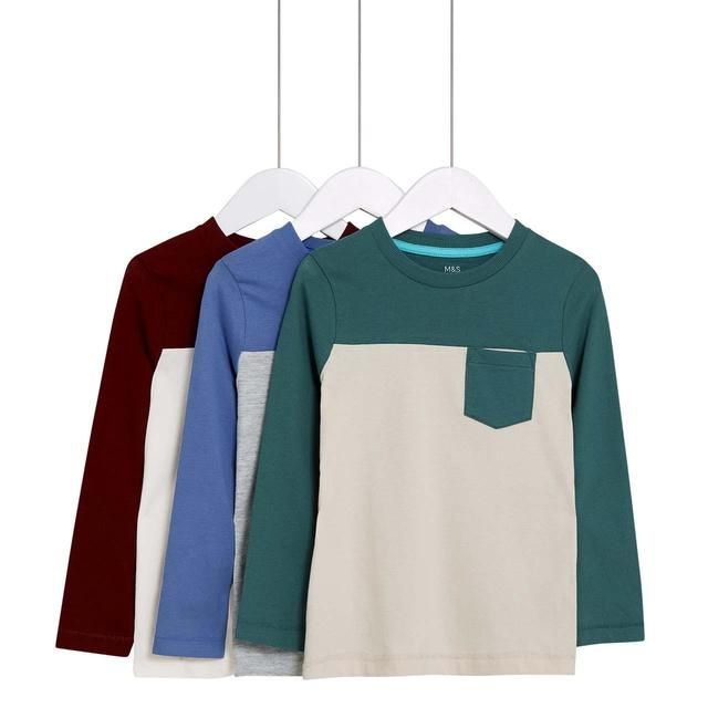 M&amp;amp;S Cut and Sew Tees 3 Pack 6-7 Years   3 per pack