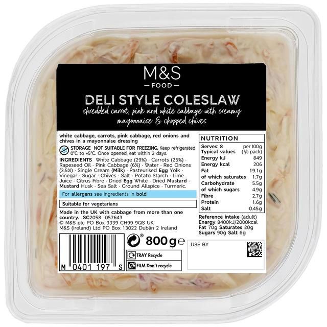 M&amp;amp;S Deli Style Coleslaw   800g