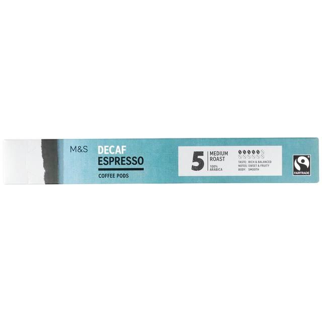 M&amp;amp;S Fairtrade Decaf Coffee Pods   10 per pack