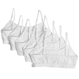 M&amp;amp;S Girls 5 Pack Cotton Crop Tops 6-16 Years White