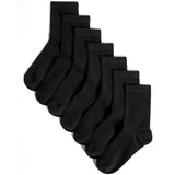 M&amp;amp;S Kids 7pk Ankle School Socks Black